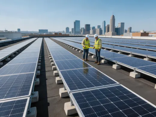 Commercial rooftop solar array