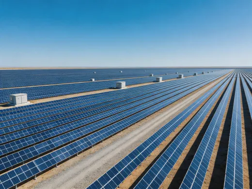 Utility solar plant